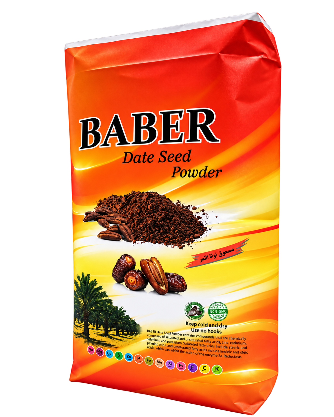 BABER Roasted Date Seed Powder 25 kg package